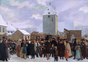 Marked på Stortorvet i 1843
