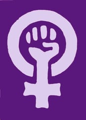 Lilla logo av kvinnetegnet