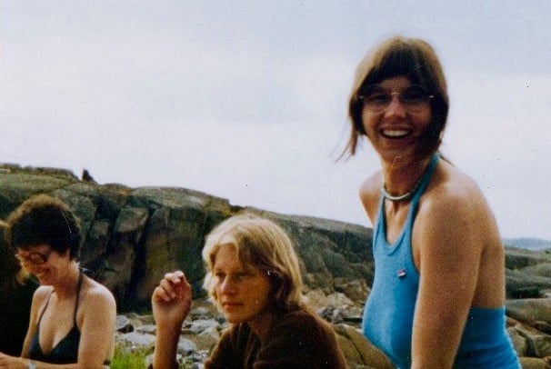 Rita Bjørnulf på gruppearbeid på sommerleiren på Arisholmen i 1978.