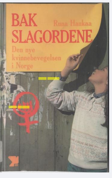 Faksimile av Runa Haukaas bok Bak slagordene fra 1982.