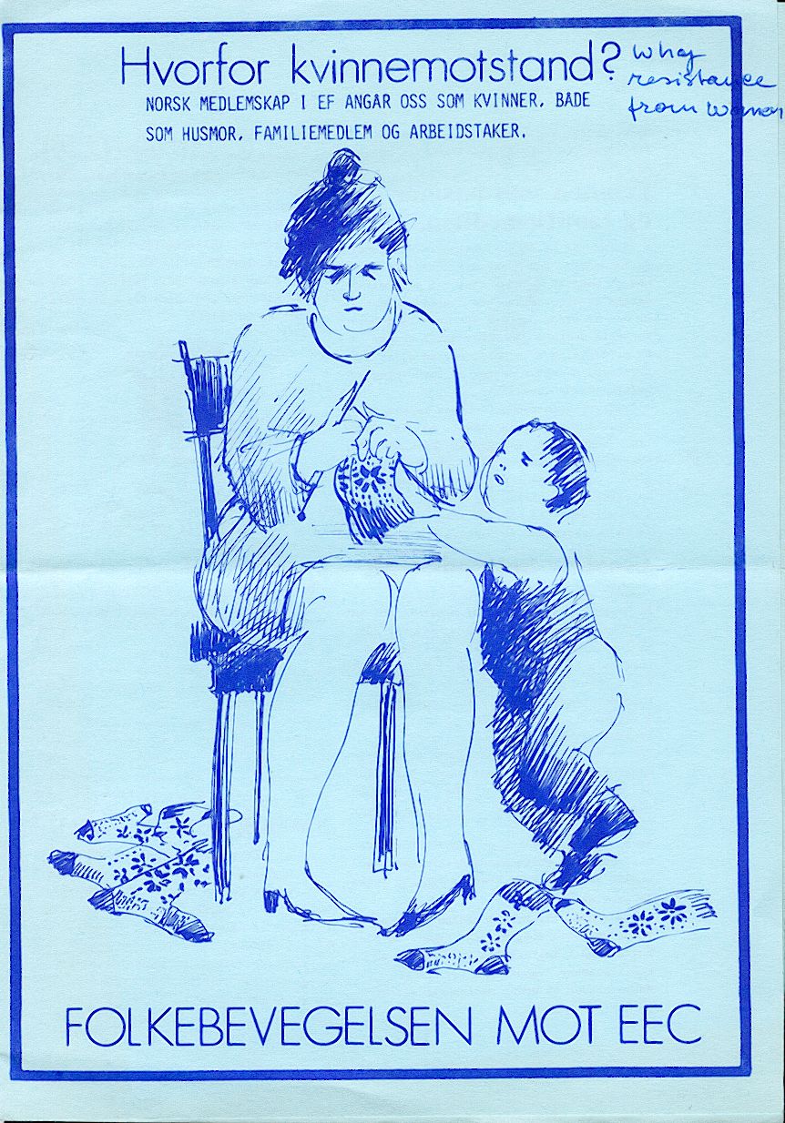 Faksimile av heftet Hvorfor kvinnemotstand? Av folkebevegelsen mot EEC, 1972.