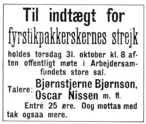 Faksimile av annonse.